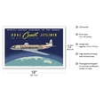 thumbnail image 2 of De Havilland Comet Jetliner - BOAC (British Overseas Airways Corporation) - Newest Fastest Airliner in the World! - Vintage Travel Poster c.1950 - Master Art Print (Unframed) 12in x 18in, 2 of 4