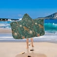 thumbnail image 2 of Yayeee Kids Hooded Towel with Hand Pockets Beach Soft Absorbent Bath Wrap 50 x 23.5 inch, Tiger and Peacock Pattern, 2 of 5