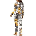 thumbnail image 5 of DISNIMO Pajamas for Women Cat Print 2 Pack Soft Pj Lounge Sets with Pocket Long Sleeve Shirt with Long Pajama Pant Set Casual Round Neck Nightwear, M, 5 of 7