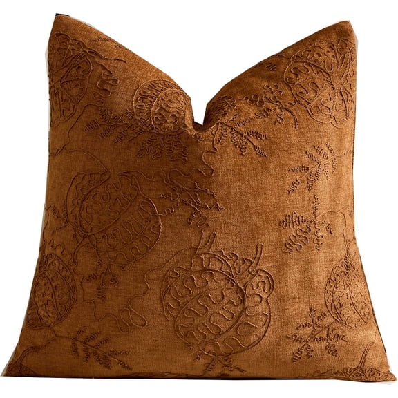 Fall Decor Throw Pillow Cover,Embossed Pumpkin Autumn Thanksgiving Harvest Decoration for Sofa Living Room Home