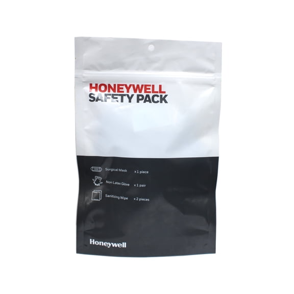 Honeywell Safety Pack Kit with Surgical Mask Non Latex Gloves and Sanitizing Wipes