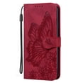thumbnail image 6 of Feishell Wallet Case For Samsung A51 4G, Magnetic Folio Card Slots Holder Kickstand Premium PU Leather Butterfly Patterned Embossed with Wrist Strap Cover For Samsung Galaxy A51 4G, Red, 6 of 13
