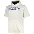 thumbnail image 2 of Men's Profile Oatmeal Brooklyn Dodgers Big & Tall Cooperstown Collection Contrast Short Sleeve Pullover Hoodie, 2 of 3