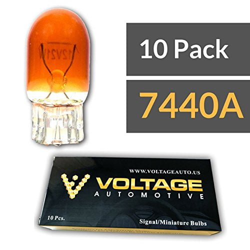 10 Pack 7440a 7440na 7440 Amber T Automotive Brake Light Turn Signal Side Marker Light Bulbs Voltage Automotive Walmart Com Walmart Com