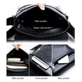 thumbnail image 5 of Nkmbld Sling Bag for Men, Premiums Textured Leather Shoulder Crossbody Bag Adjustable Strap Lightweight Spacious Handbag for Travel Work Daily Necessary, Black, 5 of 8