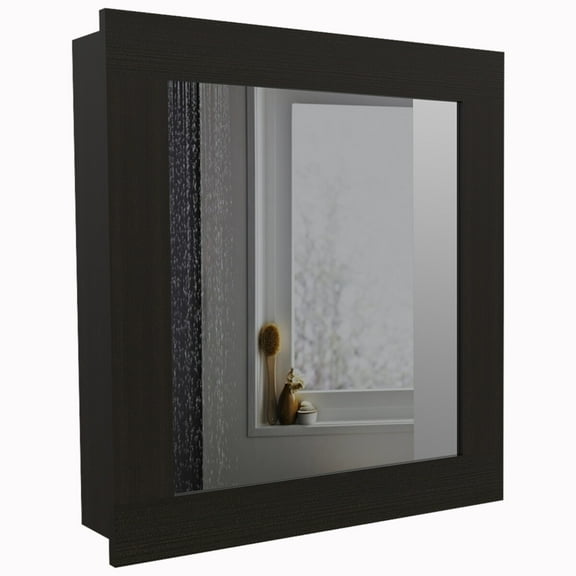 Deco Home Excelsior Gabinete de ba&ntilde;o luma armable, Color Chocolate, Dimensiones 47.2 Largo X 14.6 Ancho X 52.2 Alto cm, Estilo contempor&aacute;neo, con un Espejo Amplio Deco Home LUMA