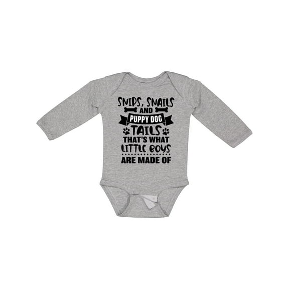 Inktastic Snips Snails and Puppy Dog Tails That's What Little Boys Boys Long Sleeve Baby Bodysuit