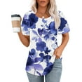 thumbnail image 5 of Womens Cute Tops for Vacation Summer Spring Tops Work Office Blouses for Women Dressy Casual Crewneck T Shirts, 5 of 5