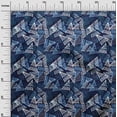 thumbnail image 3 of oneOone Cotton Cambric Blue Fabric Abstracts Sewing Fabric By The Yard Printed Diy Clothing Sewing Supplies 42 Inch Wide, 3 of 5