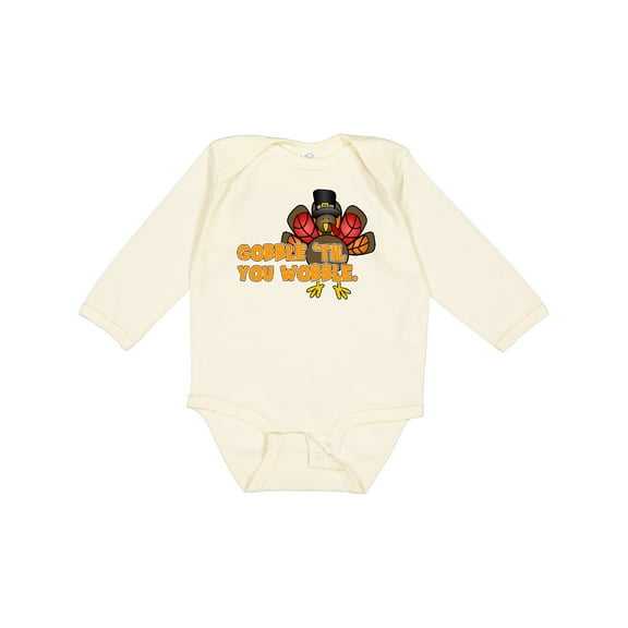 Inktastic Gobble Til' You Wobble Boys or Girls Long Sleeve Baby Bodysuit