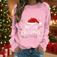 thumbnail image 4 of Meichang Merry Christmas Sweatshirts for Women Funny Christmas Graphic Sweatshirt Fleece Long Sleeve Crewneck Pullover Tops Holiday Gifts Oversized Sweatshirt, 4 of 5