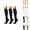 A-Black78, variant on Women's Socks Knee-High Ribbed Spring And Winter Solid Color Socks 3 Pairs Thin Classic Holiday Hosiery