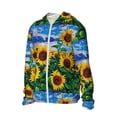 thumbnail image 3 of Goofa Landscape With Sunflowers Printed Women's UPF 50+ Sun Protection Hoodie Jacket Lightweight Long Sleeve Sun Shirt for Women with Pocket Hiking Outdoor-X-Large, 3 of 9