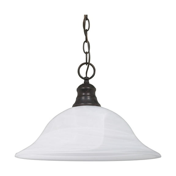 Nuvo 60-391 - 1 Light - 16" - Pendant - Alabaster Glass