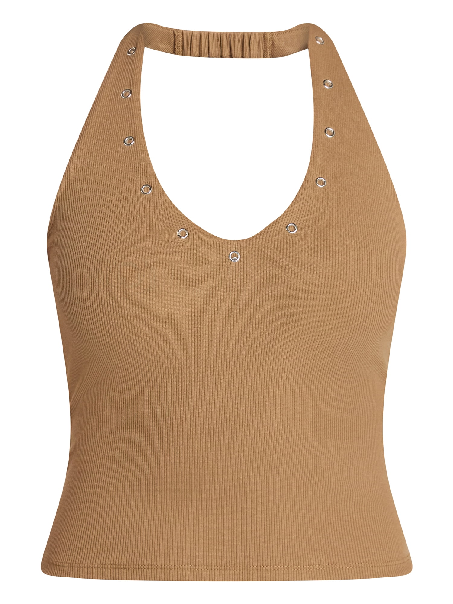 No Boundaries Grommet Halter Top, Women's XXS-XXL