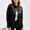 Black, variant on BZGTZT Leather Jacket For Women Real Leather Jacket Soft Lambskin Button Collar Slim Fit Biker Outerwear Coat