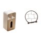thumbnail image 1 of Dispensador de pañuelos rectangular multiusos y organizador de almacenamiento con diseño de estante antiguo para decoración del hogar, oficina y escri, 1 of 8