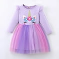 thumbnail image 5 of WIBACKER 2-7T Toddler Girls' Long Sleeve Tulle Dress Fall Winter Christmas Dresses - Unicorn, 5 of 13