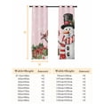 thumbnail image 6 of Fsddascl Pink Snowman Christmas Blackout Curtains for Bedroom/Living Room, Thermal Insulated Kitchen Curtains, Winter Snowflake Xmas Gifts Grommet Darkening Window Treatment Drapes 52"x72"x2, 6 of 6