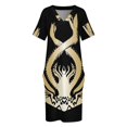 thumbnail image 4 of Vestido ajustado con broche dorado con estética del logotipo de Quimera de Thrawn, ropa de mujer nueva en 2025, 4 of 7