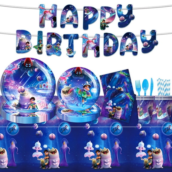 Elio Birthday Party Supplies, Elio Birthday Decorations & Tableware Set - Banner Balloon etc Elio Birthday Decorations for Kids
