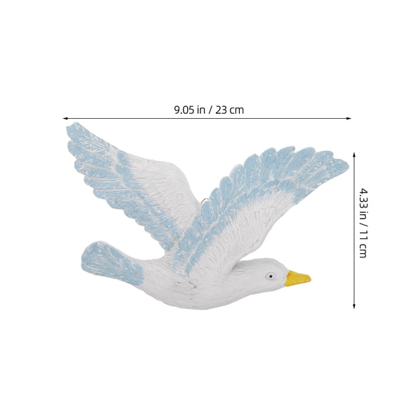 Hemobllo Seagull Wall Hanging Decor in White for Room Enhancement 3Pcs
