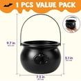 thumbnail image 6 of Halloween Large Black Cauldron 7.5'', Halloween Witch Cauldron Pot, Candy Kettle, Pot and Bucket, Candy Cauldrons Holder for St. Patricks Party Favor Supply Witch Decoration, Kids Trick or Treat, 6 of 9