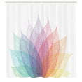 thumbnail image 3 of Ambesonne Abstract Shower Curtain, Delicate Leaves Art, 69"Wx84"L, Yellow Red Green, 3 of 5
