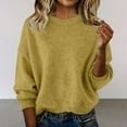thumbnail image 2 of cfhntfmh Oversized Sweaters for Women Long Sleeve Lightweight Crewneck Soft Basic Knit Pullover Loose Fit Trendy Outfits, 2 of 4