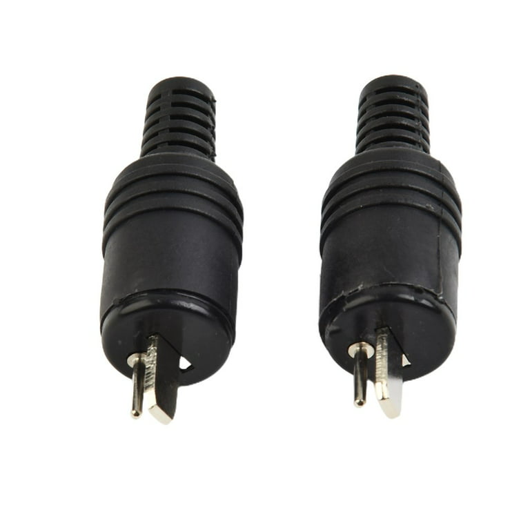 2 Pin DIN Hi-Fi Speaker Plug Cable Audio Connector PACK of 2 - Screw  Connections