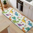 thumbnail image 5 of Colorful Dinosaurs Holding Flowers Kitchen Rug Mat,Kitchen Runner Rugs Non Skid Washable,Decorative Kitchen Floor Mats for Kitchen,Sink,Laundry,17"x47.2", 5 of 7
