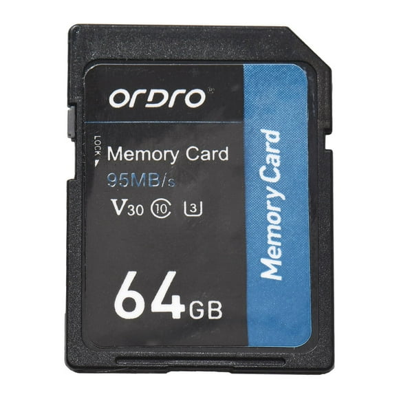ORDRO 64GB Memory Card V30 Class 10 Card 95MB/s High Speed for Digital Video Cameras Camcorders