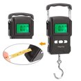 thumbnail image 1 of Báscula electrónica portátil, báscula Digital retroiluminada LCD de 165lbs/75kg, báscula colgante con gancho y regla de cinta métrica ER, 1 of 5