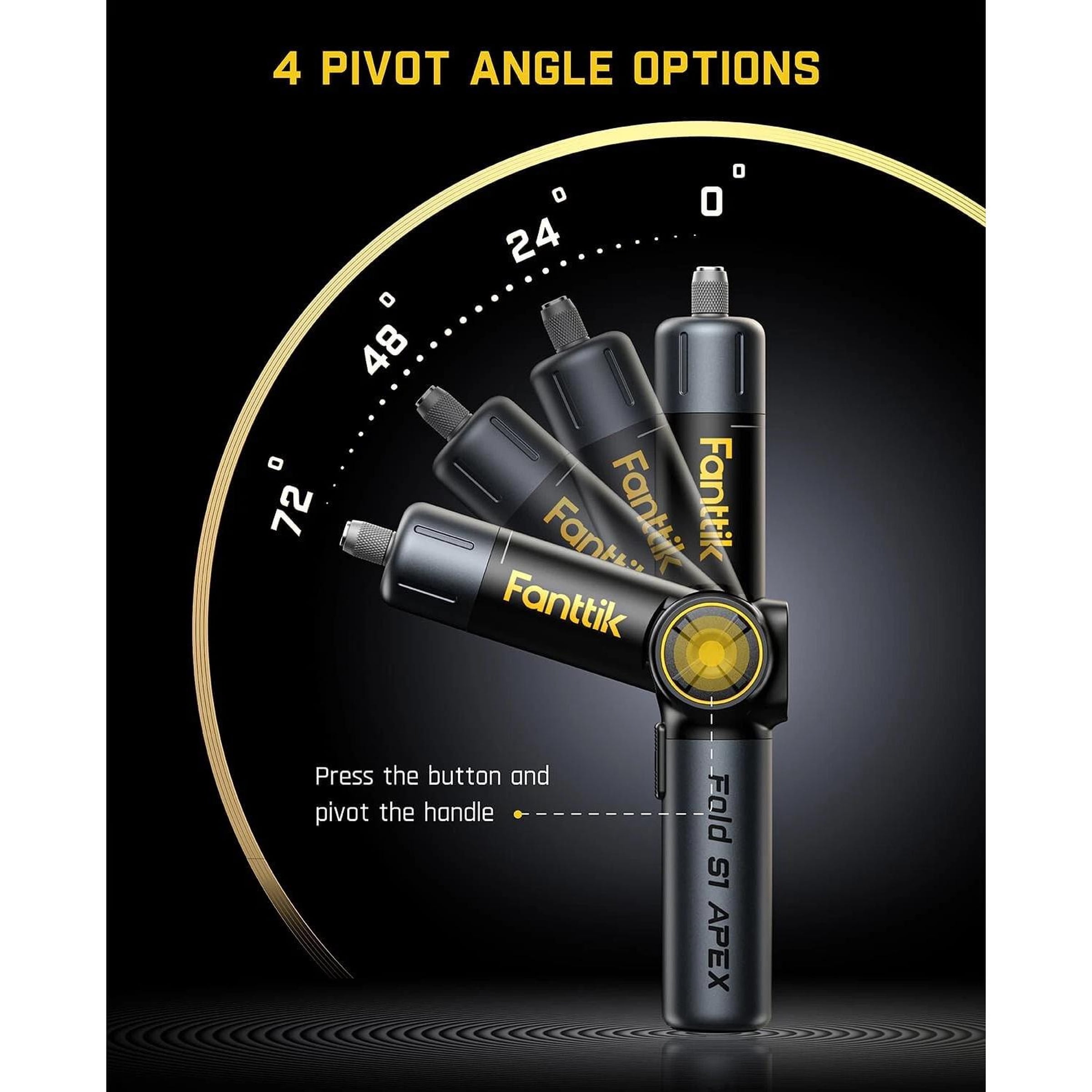 S1 APEX 3.7V Electric Screwdriver, Pivot Handle Screwdriver, Max 7N.m High Torqu