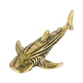 thumbnail image 1 of Miangastore Desktop Brass Decor Shark Shaped Ornament Brass 1Set Accessory, 1 of 8
