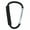 Black, variant on Jumbo 6.5" XL Carabiner Key Chain  - Chrome Silver