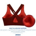 thumbnail image 5 of Brooks Women's Crossback 2.0 Sports Bra for Running, Workouts & Sports - Run Raisin/Copper - 36 D/E, 5 of 6