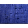 thumbnail image 1 of Ahgly Company Indoor Rectangle Abstract Blue Modern Area Rugs, 2' x 3', 1 of 4