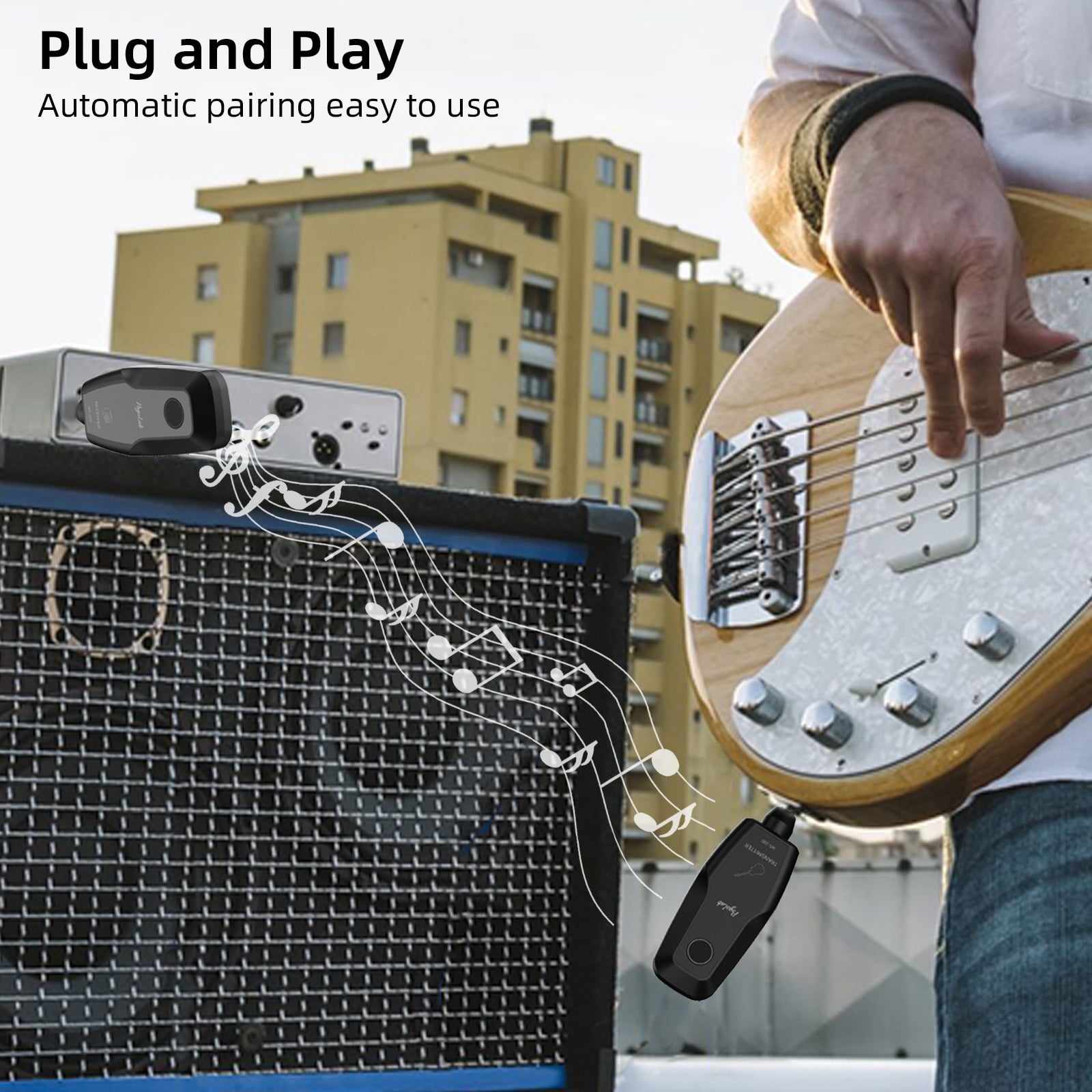 POGOLAB 2.4GHz Wireless Audio System 2.4G Guitar Wireless Transmitter &Receiver