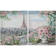 thumbnail image 2 of Eiffel Tower Kitchen Curtains 2 Panels UV Protected Tier Curtains, Half Window Curtains Kitchen Tiers for Guest Room Bathroom Sink Laundry Room Basement,24 x 27 Inch, 2 of 7