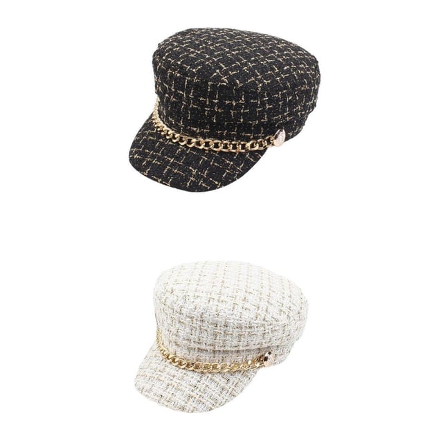 Paquete de 2 sombreros para mujer, sombrero de vendedor de periódicos, sombrero de , elegante para niñas Fernando Sombrero de vendedor de periódicos para mujer
