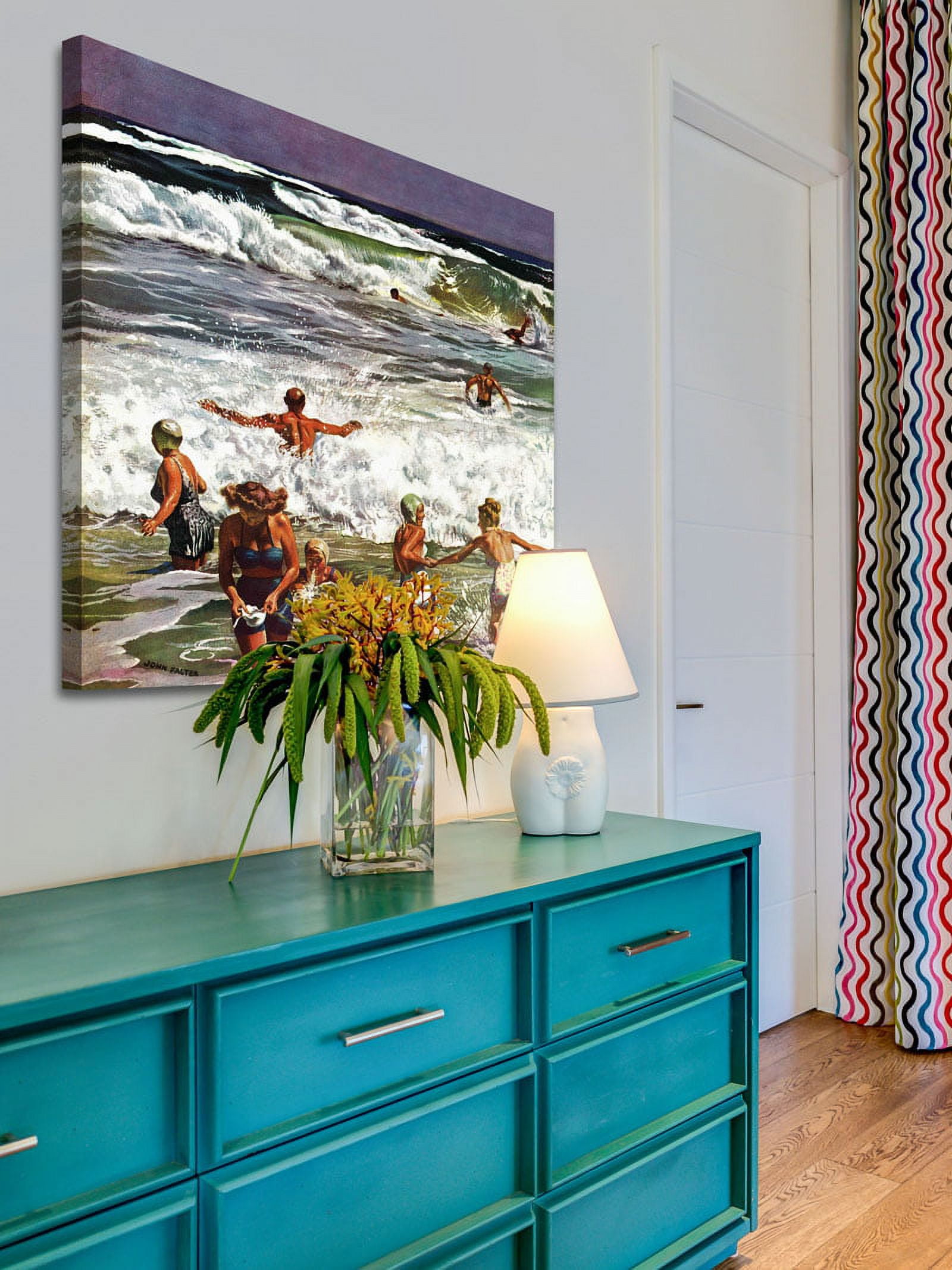 Marmont Hill "Surf Swimming" by John Falter Painting Print on Canvas