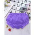 thumbnail image 4 of Jowowha Newborn Baby Girl Christmas Ruffle Bloomer Shorts Polka Dots Elastic Waistband Diaper Cover Briefs Purple XL/80, 4 of 6