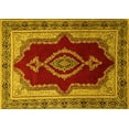 thumbnail image 1 of Ahgly Company Machine Washable Indoor Rectangle Persian Yellow Traditional Area Rugs, 7' x 9', 1 of 4