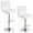 White, variant on Set of 2 Bar Stool, Comfortable Swivel Adjustable PU Leather Bar Chair with Backrest, Soft Cushioned Seat, Footrest, Sturdy Metal Frame, Barstools for Kitchen, Pub (Black, White, Brown, Red)