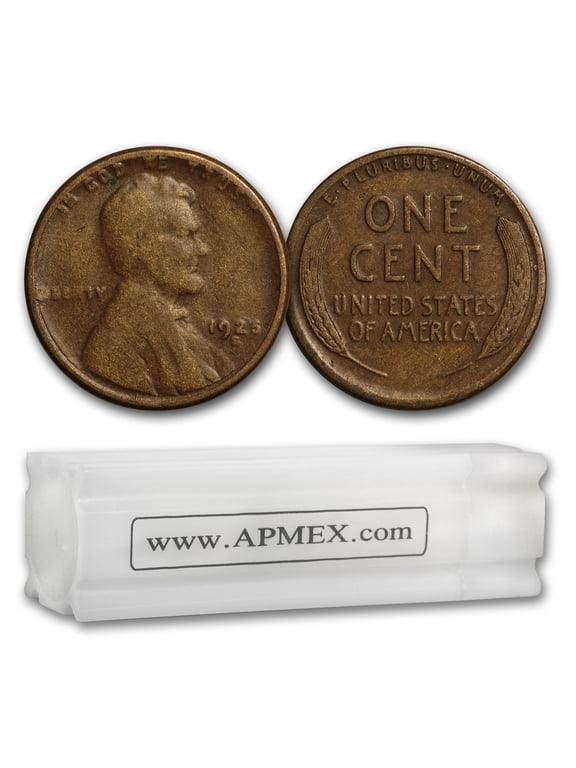 1920-1929 Wheat Cent 50-Coin Roll Avg Circ