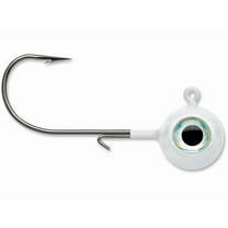 VMC Neon Moon Eye 1/4 Oz. 3D Holographic Jig - 4 Pack - White