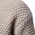 thumbnail image 3 of Aueoeo Crochet Sweater, Thermal Trendy Men Leisure Solid Color Round Neck Versatile Long Sleeves Sweater Fall Winter Knitwear, 3 of 6