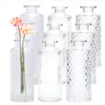 thumbnail image 1 of Juego de jarrones de cristal Brajttt Vintage Flower, 9 unidades, para bodas, transparentes, 1 of 6