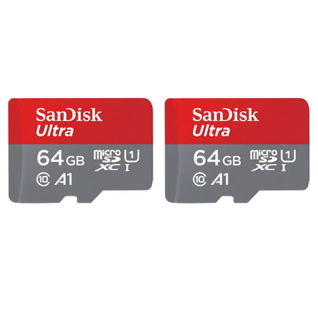 SanDisk 64GB Ultra microSDXC UHS-1 Memory Card 2-Pack with Adapter